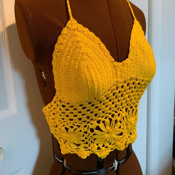 Yellow crochet top - Picture 2 of 3